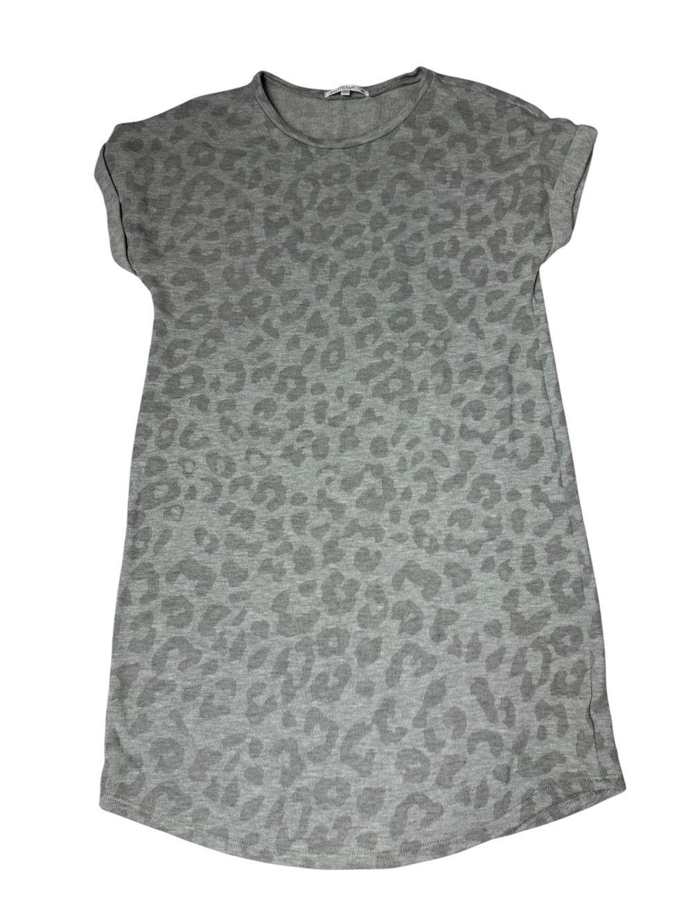 Antistar Leopard-Print dress soft knit animal print short sleeve